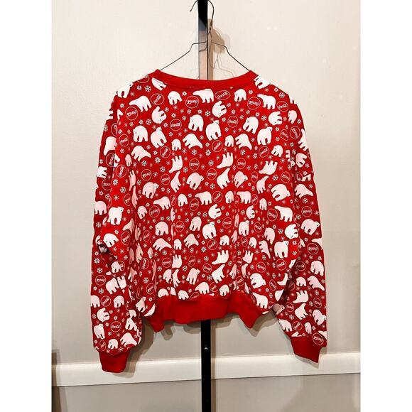 Wildfox Coca-Cola Red Polar Bear Print Crewneck Pullover Sweatshirt Size S NWT - Picture 4 of 7